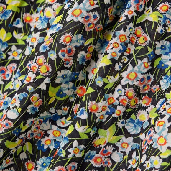 NWT Doen Rosenda Cotton Ruffle Smocked Long Sleeve Maxi Dress Blossom Breeze - Picture 2 of 16